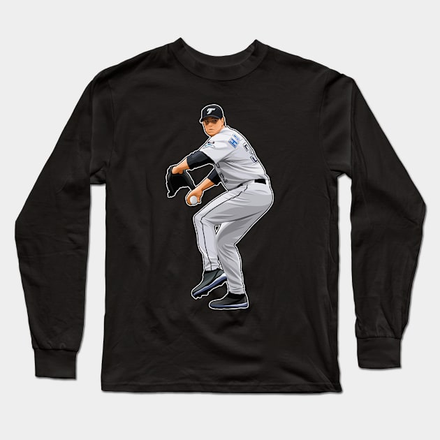 Roy Halladay #32 In Action Long Sleeve T-Shirt by RunAndGow